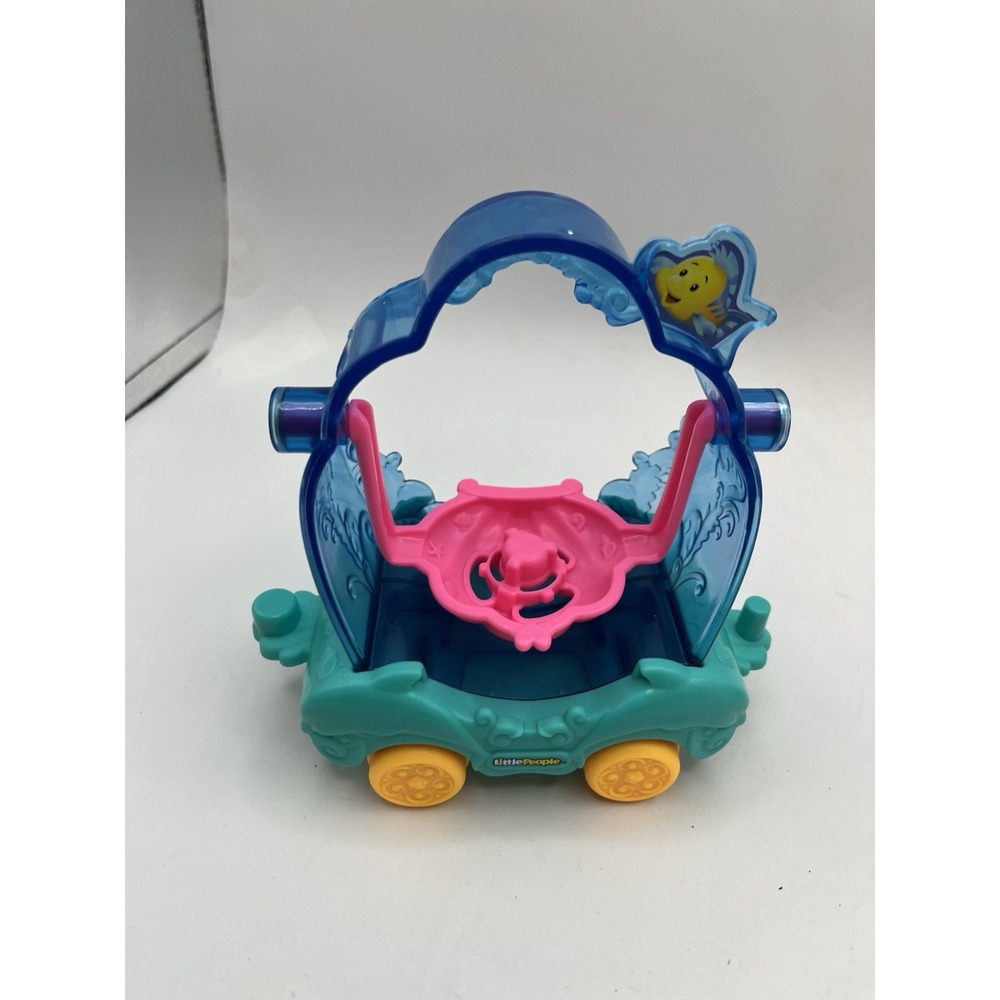 Fisher Price Little People Disney Princess Ariel Flounder Parade Float Teal Blue